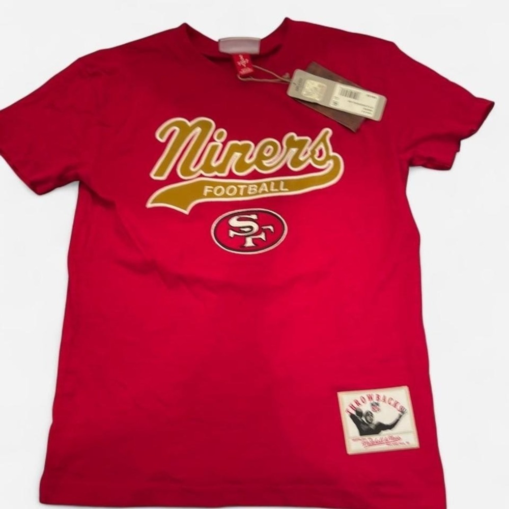 Mitchell & Ness Kids San Francisco 49ers Red Throwback T-Shirt Size S